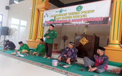 PCNU Jayawijaya Bersama YP Al-Maarif Sidoharjo Way Panji Gelar Kegiatan Santunan Anak Yatim